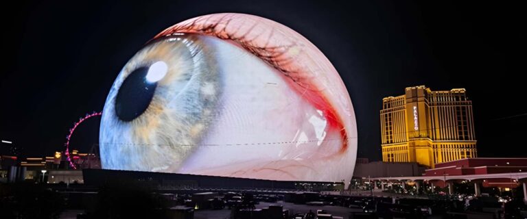 U2 performing live inside the MSG Sphere.